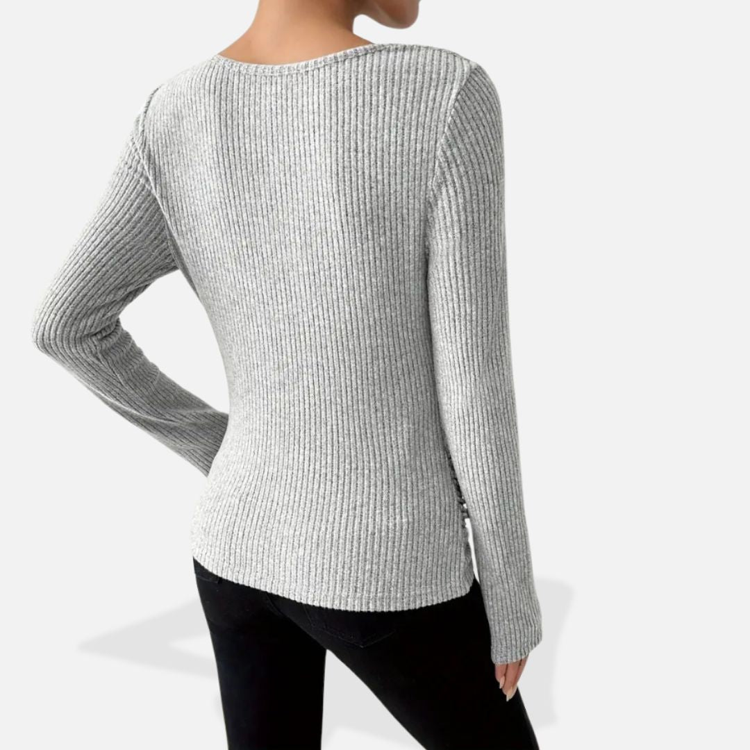 Pull Femme Chaud à Col Ouvert